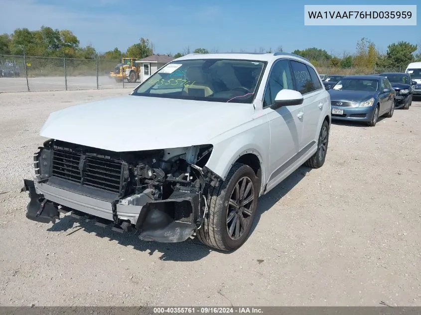 WA1VAAF76HD035959 2017 Audi Q7 Prestige