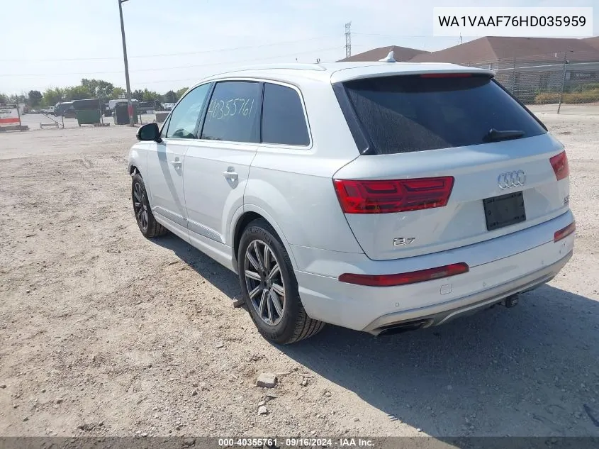 WA1VAAF76HD035959 2017 Audi Q7 Prestige