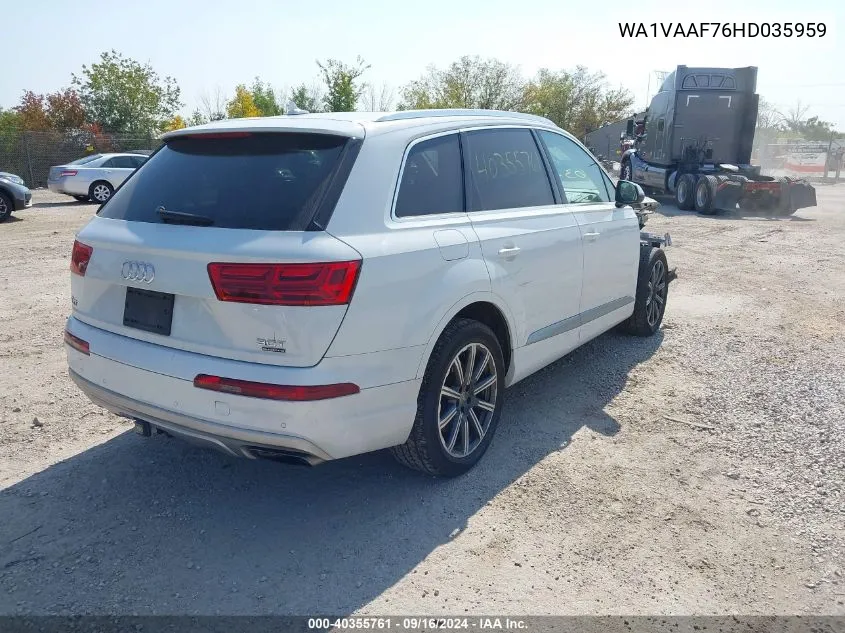 WA1VAAF76HD035959 2017 Audi Q7 Prestige