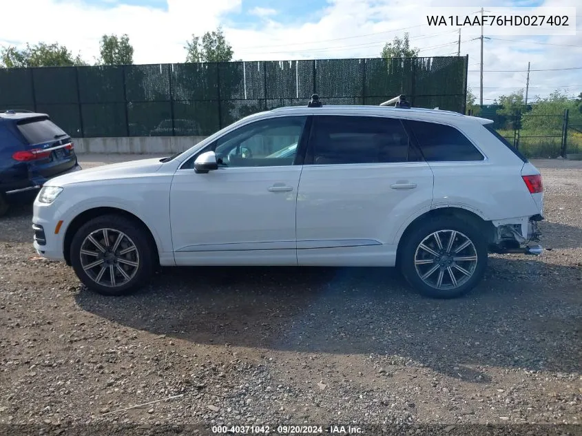 WA1LAAF76HD027402 2017 Audi Q7 3.0T Premium