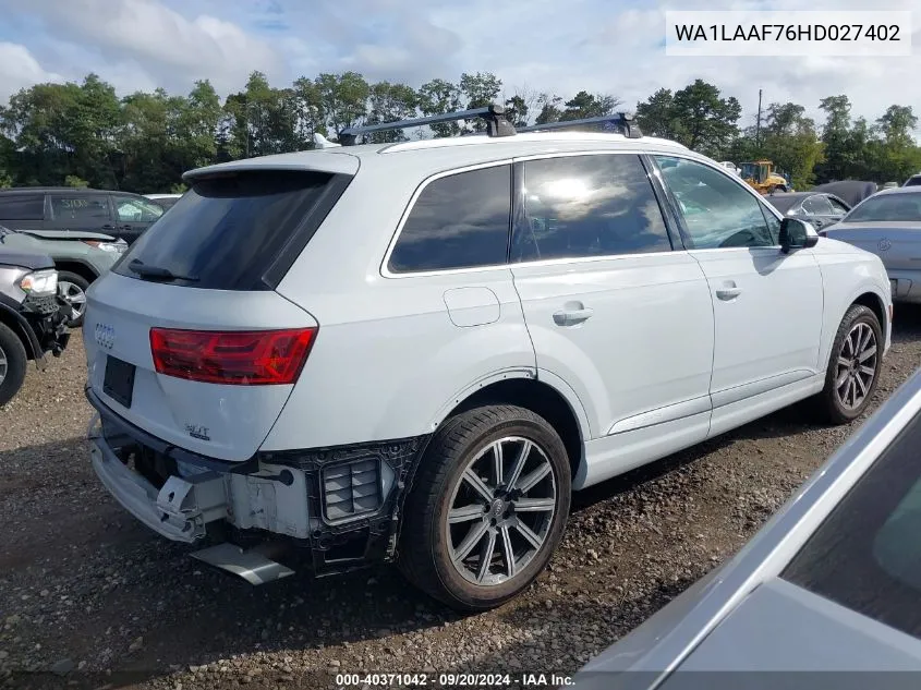 WA1LAAF76HD027402 2017 Audi Q7 3.0T Premium