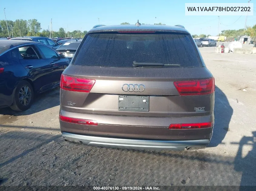 WA1VAAF78HD027202 2017 Audi Q7 3.0T Premium