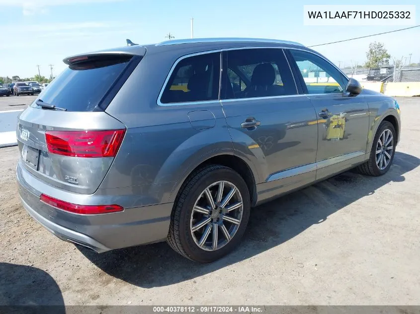 2017 Audi Q7 3.0T Premium VIN: WA1LAAF71HD025332 Lot: 40378112