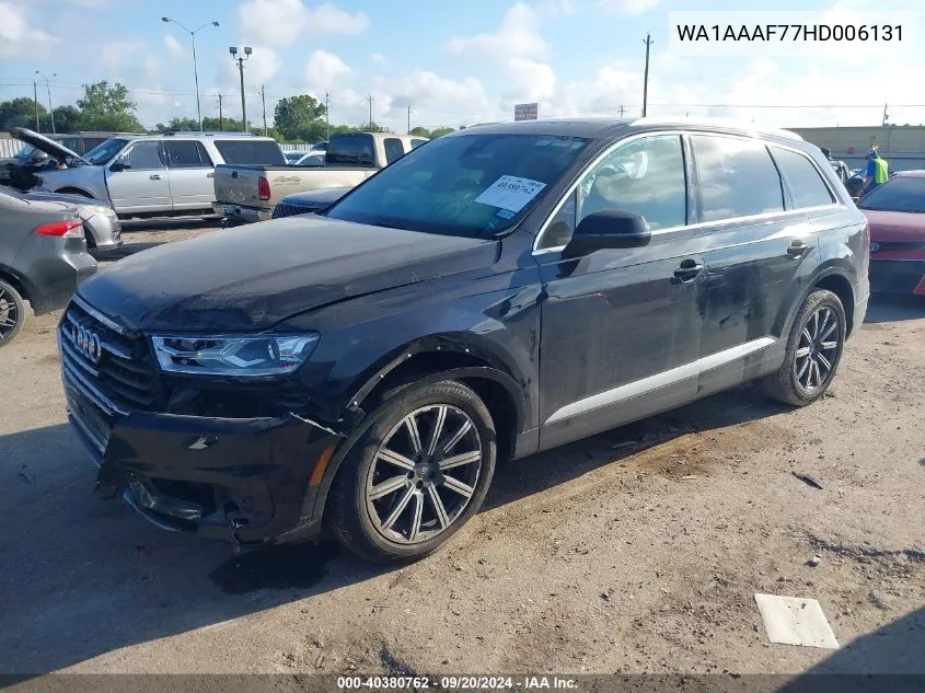 WA1AAAF77HD006131 2017 Audi Q7 3.0T Premium