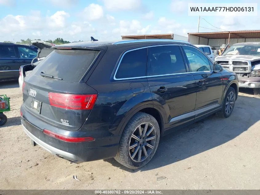 WA1AAAF77HD006131 2017 Audi Q7 3.0T Premium