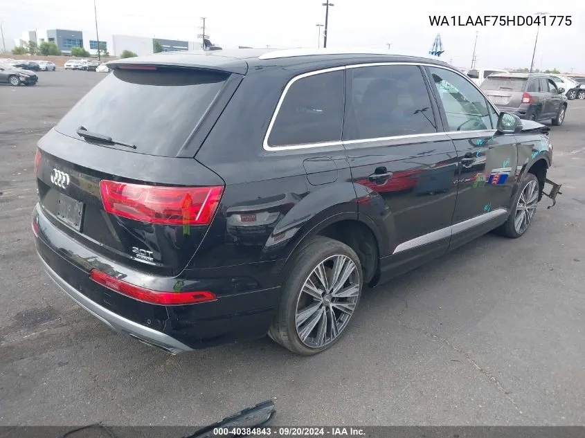 2017 Audi Q7 3.0T Premium VIN: WA1LAAF75HD041775 Lot: 40384843