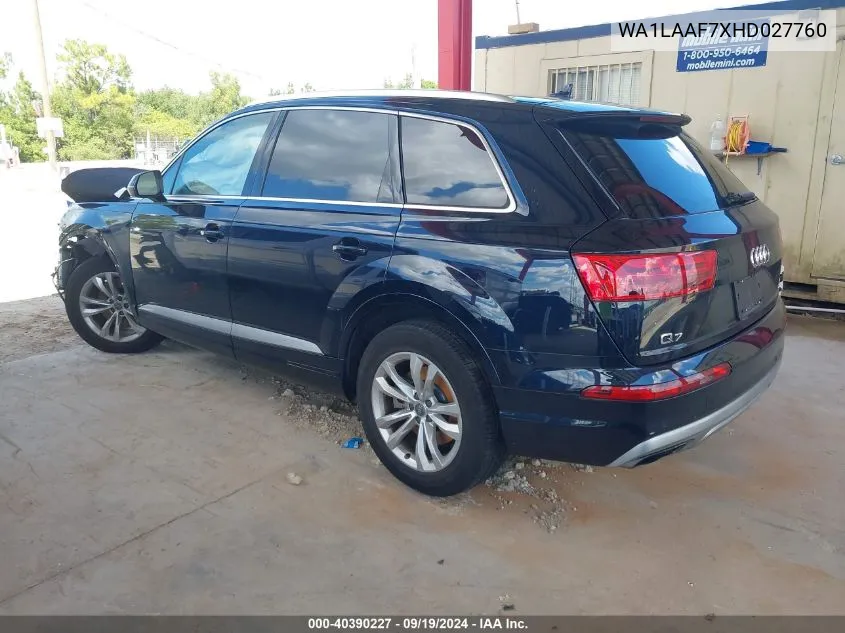 WA1LAAF7XHD027760 2017 Audi Q7 3.0T Premium