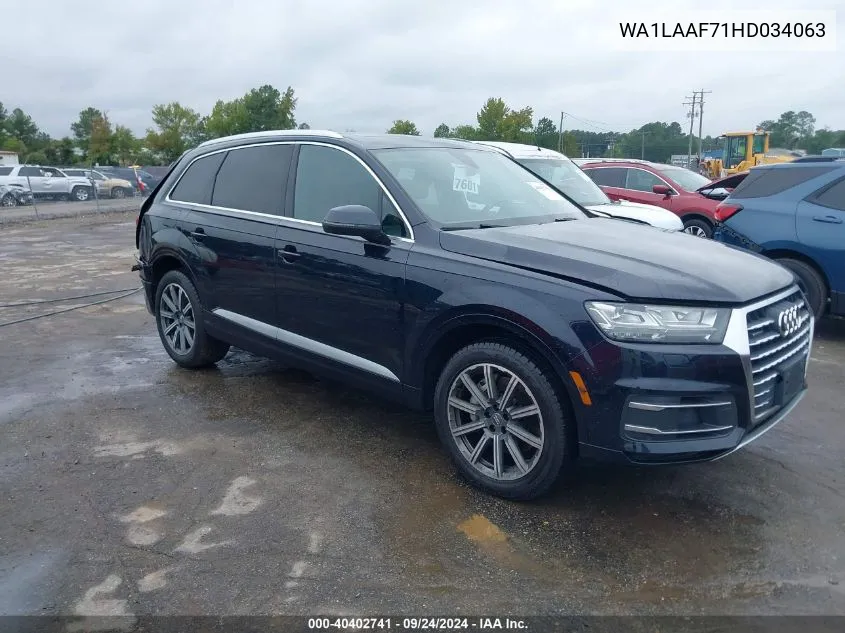 WA1LAAF71HD034063 2017 Audi Q7 3.0T Premium