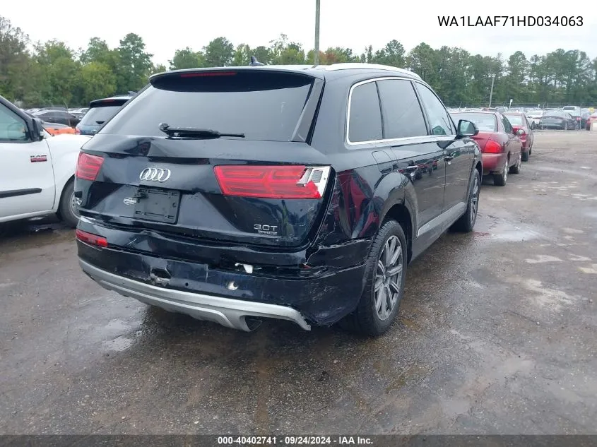 2017 Audi Q7 3.0T Premium VIN: WA1LAAF71HD034063 Lot: 40402741