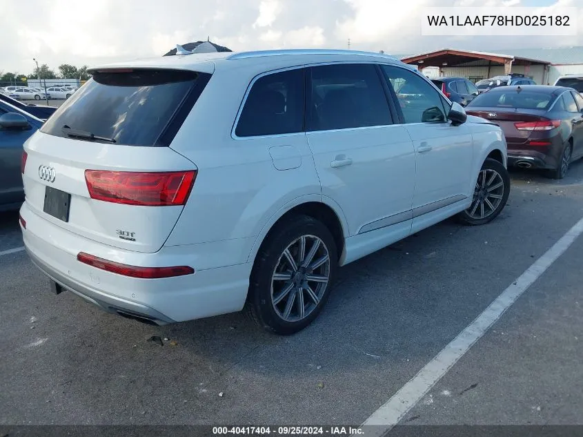 WA1LAAF78HD025182 2017 Audi Q7 3.0T Premium