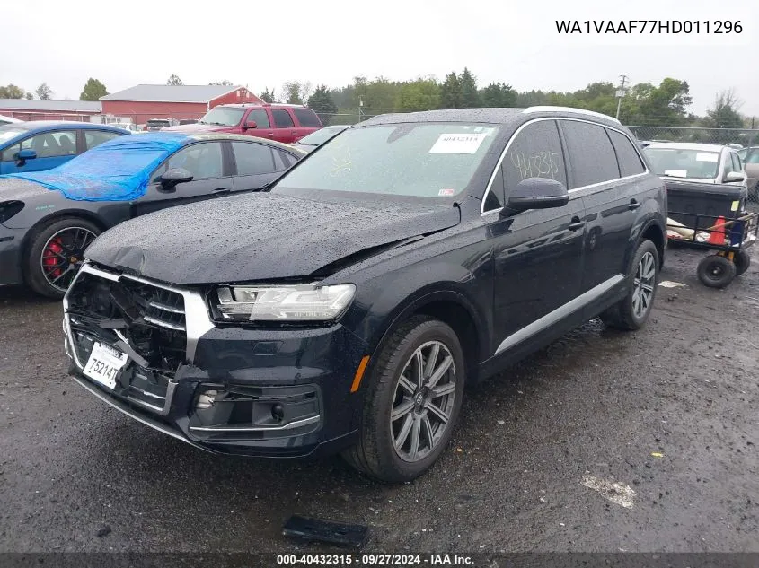 2017 Audi Q7 3.0T Premium VIN: WA1VAAF77HD011296 Lot: 40432315