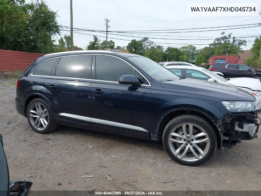 2017 Audi Q7 3.0T Premium VIN: WA1VAAF7XHD045734 Lot: 40462099