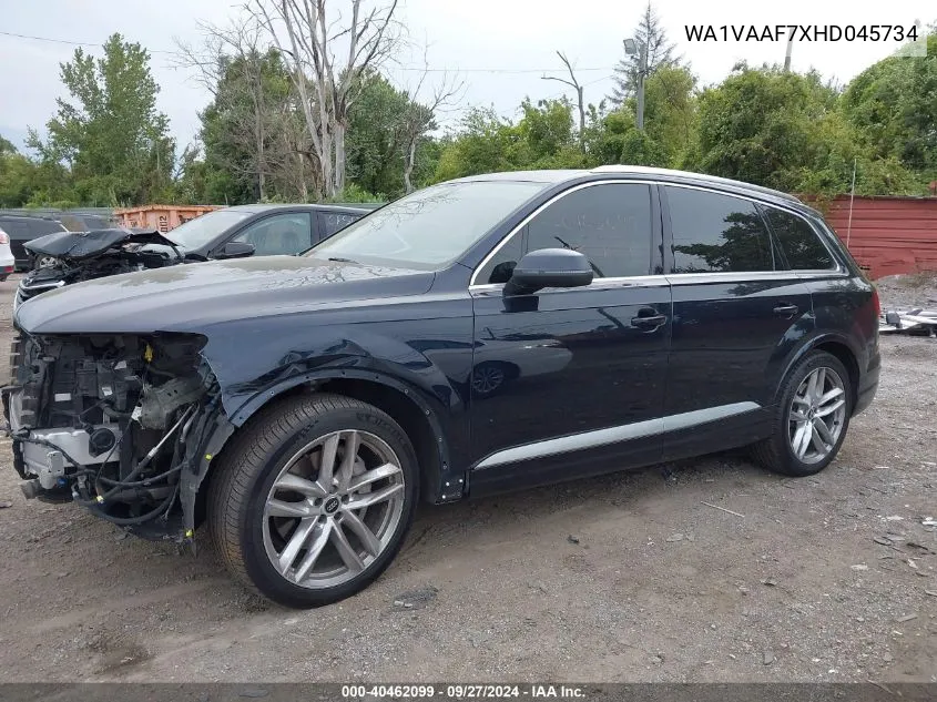 2017 Audi Q7 3.0T Premium VIN: WA1VAAF7XHD045734 Lot: 40462099