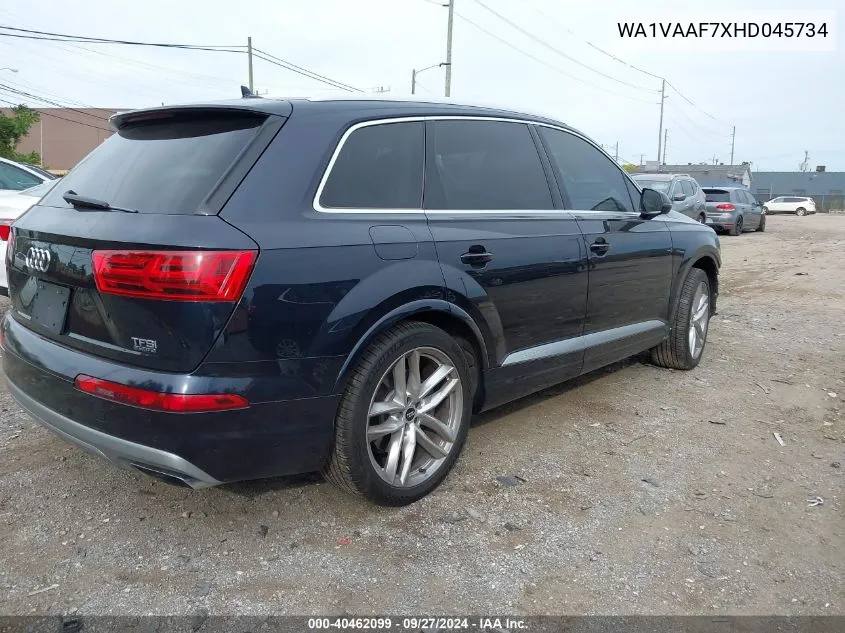 2017 Audi Q7 3.0T Premium VIN: WA1VAAF7XHD045734 Lot: 40462099