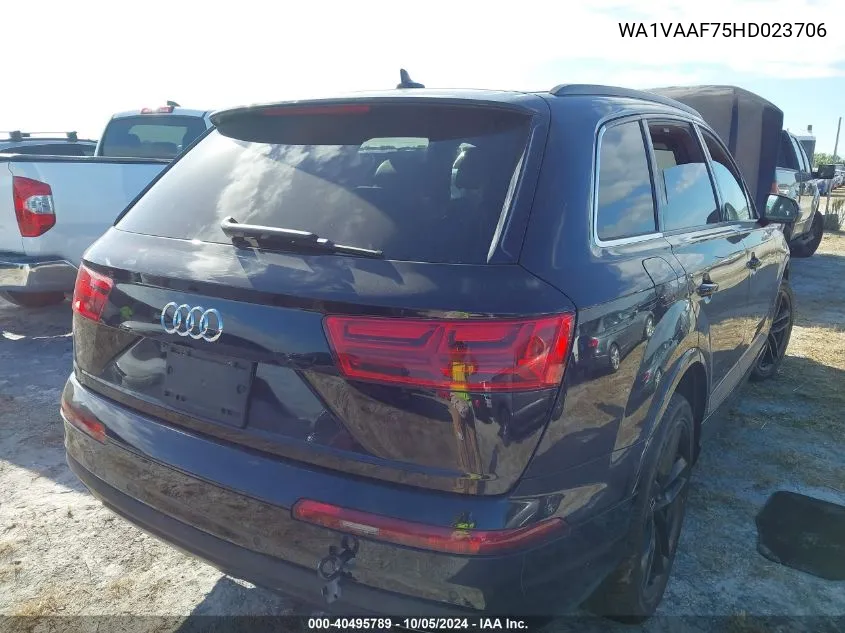 2017 Audi Q7 3.0T Premium VIN: WA1VAAF75HD023706 Lot: 40495789