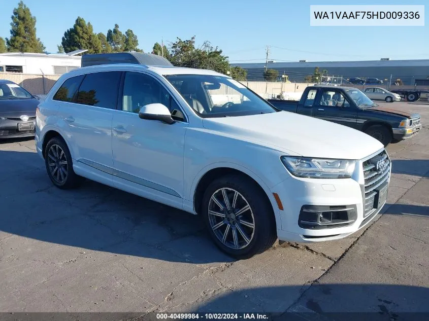 2017 Audi Q7 3.0T Premium VIN: WA1VAAF75HD009336 Lot: 40499984