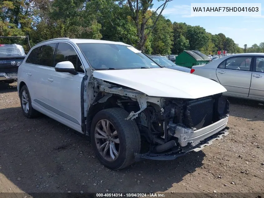 2017 Audi Q7 2.0T Premium VIN: WA1AHAF75HD041603 Lot: 40514314