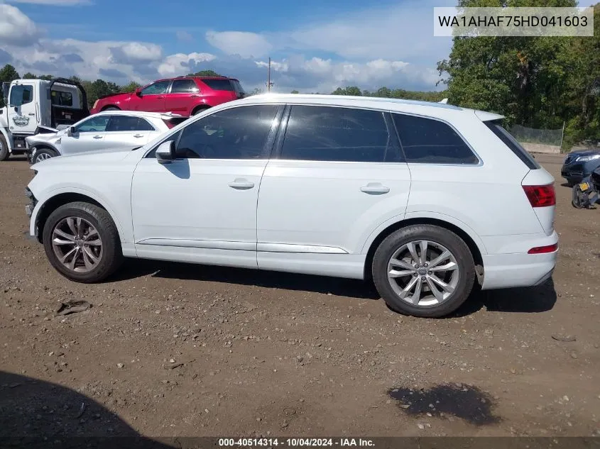 2017 Audi Q7 2.0T Premium VIN: WA1AHAF75HD041603 Lot: 40514314