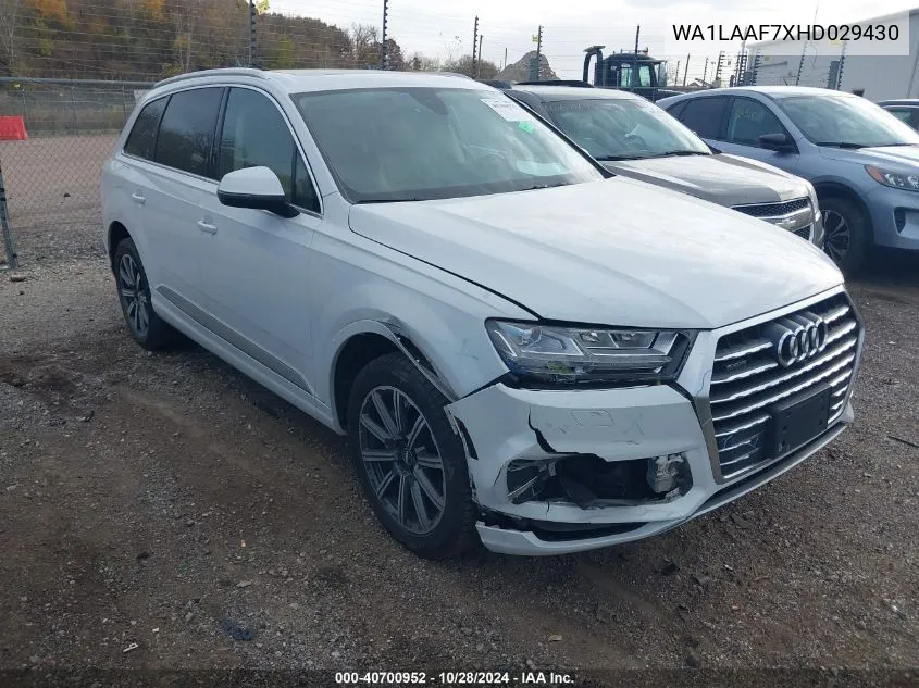 2017 Audi Q7 3.0T Premium VIN: WA1LAAF7XHD029430 Lot: 40700952