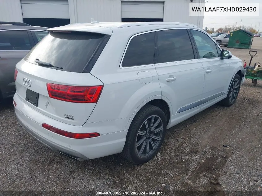 2017 Audi Q7 3.0T Premium VIN: WA1LAAF7XHD029430 Lot: 40700952