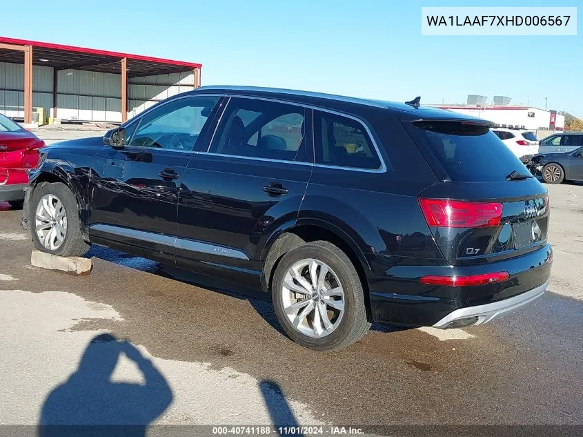 2017 Audi Q7 3.0T Premium VIN: WA1LAAF7XHD006567 Lot: 40741188