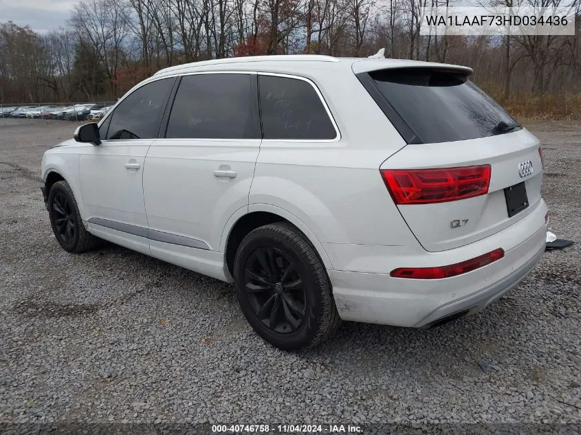 2017 Audi Q7 3.0T Premium VIN: WA1LAAF73HD034436 Lot: 40746758