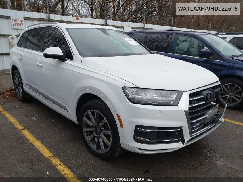 2017 Audi Q7 3.0T Premium VIN: WA1LAAF79HD022615 Lot: 40746853