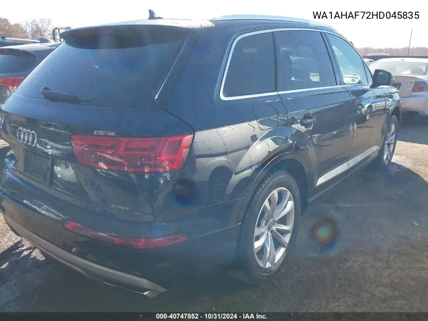 2017 Audi Q7 2.0T Premium VIN: WA1AHAF72HD045835 Lot: 40747852