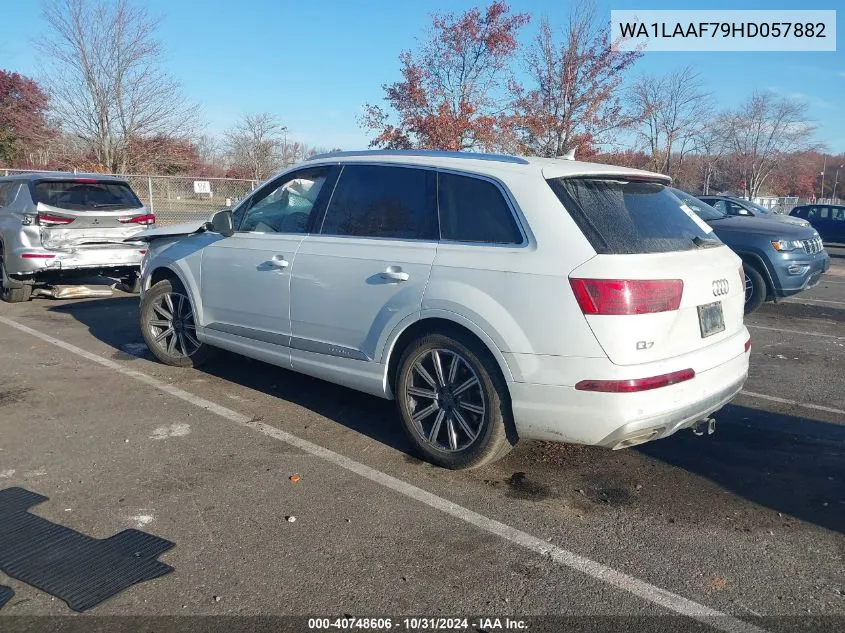 2017 Audi Q7 3.0T Premium VIN: WA1LAAF79HD057882 Lot: 40748606