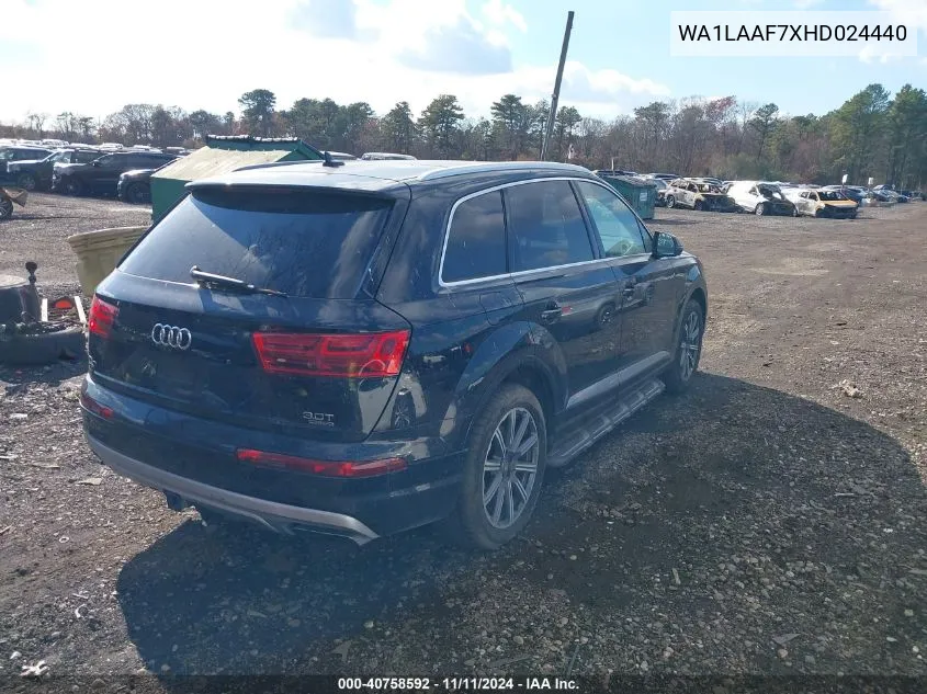 2017 Audi Q7 3.0T Premium VIN: WA1LAAF7XHD024440 Lot: 40758592