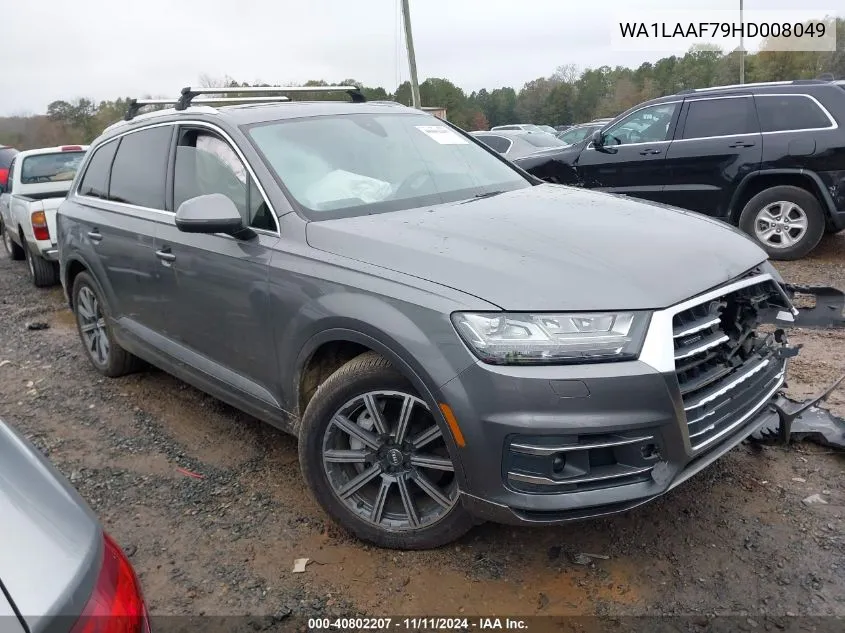 2017 Audi Q7 3.0T Premium VIN: WA1LAAF79HD008049 Lot: 40802207