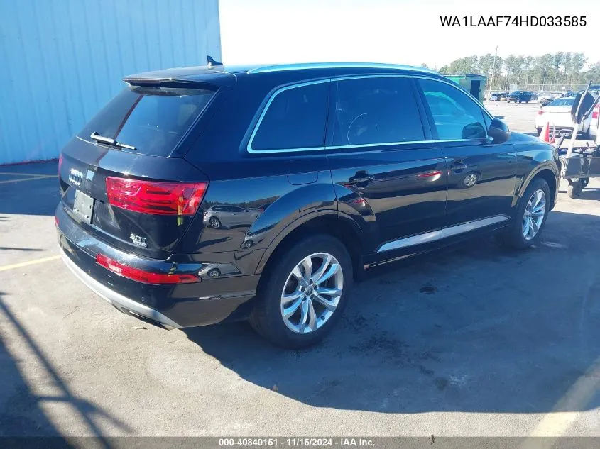 2017 Audi Q7 3.0T Premium VIN: WA1LAAF74HD033585 Lot: 40840151