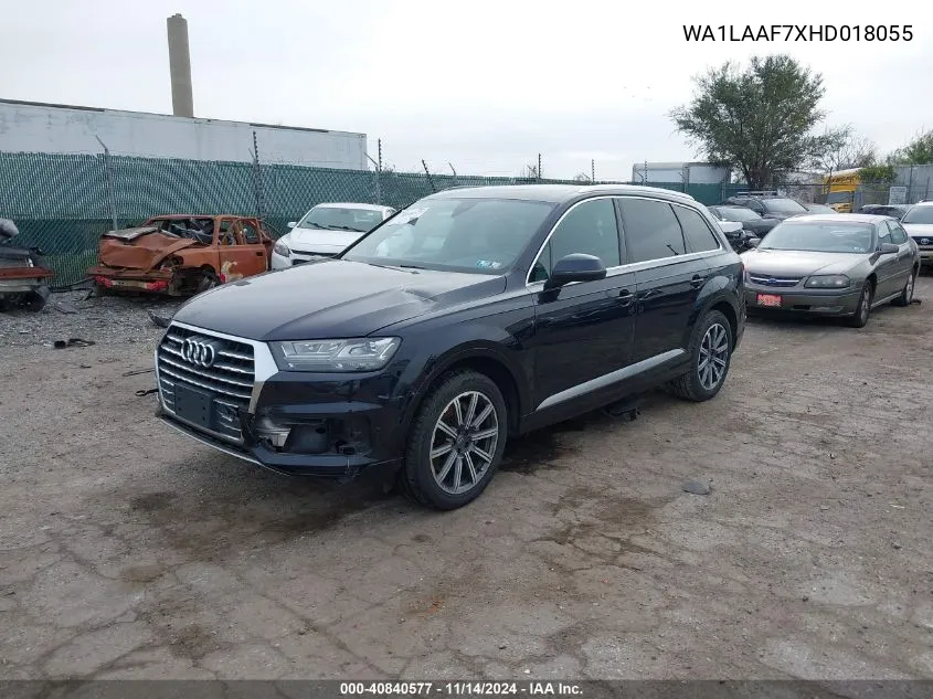 2017 Audi Q7 3.0T Premium VIN: WA1LAAF7XHD018055 Lot: 40840577