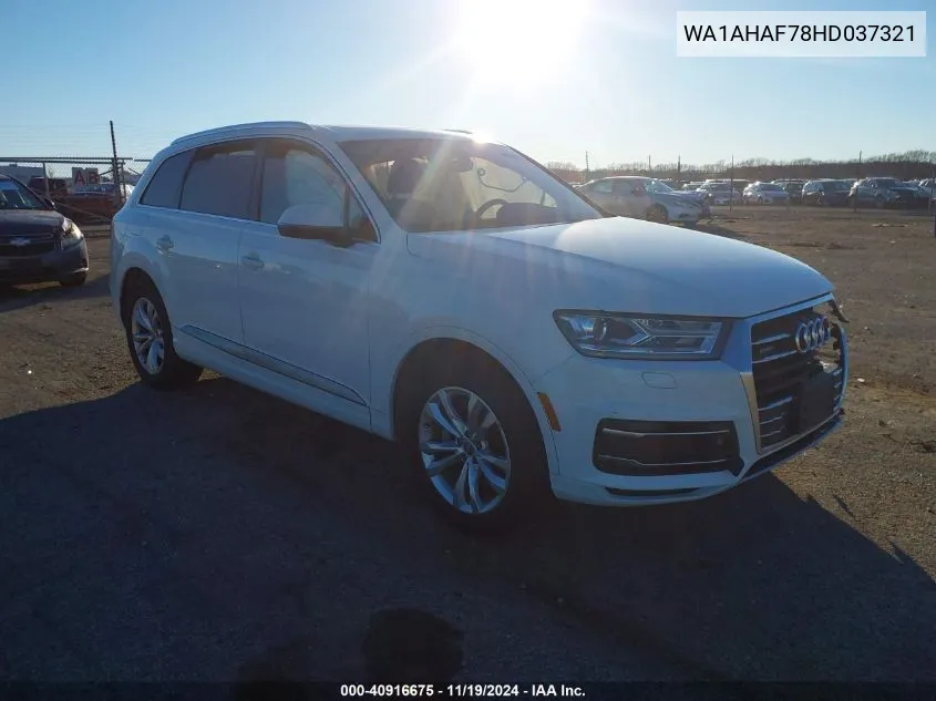 2017 Audi Q7 2.0T Premium VIN: WA1AHAF78HD037321 Lot: 40916675