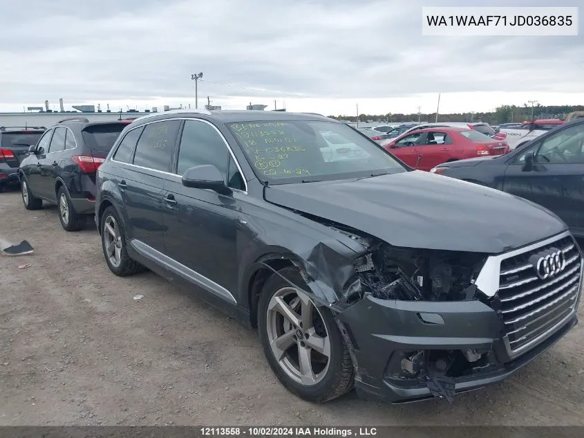 WA1WAAF71JD036835 2018 Audi Q7