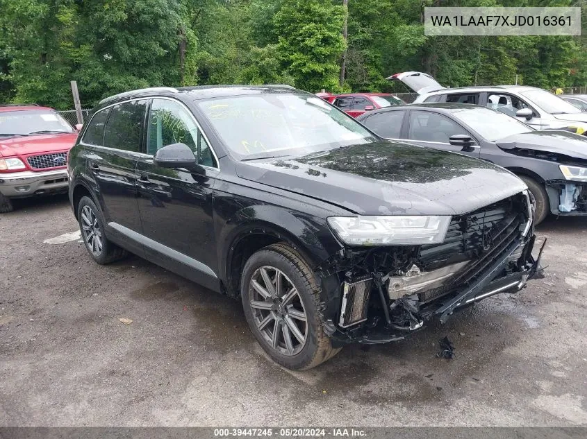 2018 Audi Q7 3.0T Premium VIN: WA1LAAF7XJD016361 Lot: 39447245