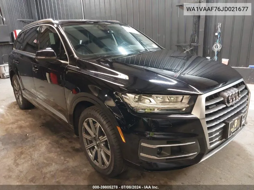 2018 Audi Q7 3.0T Premium VIN: WA1VAAF76JD021677 Lot: 39805278