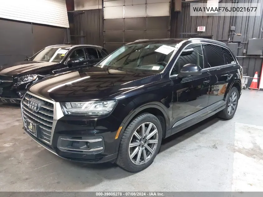 2018 Audi Q7 3.0T Premium VIN: WA1VAAF76JD021677 Lot: 39805278