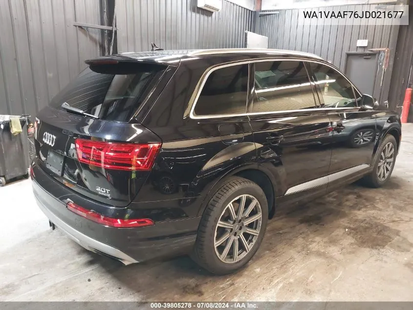 2018 Audi Q7 3.0T Premium VIN: WA1VAAF76JD021677 Lot: 39805278