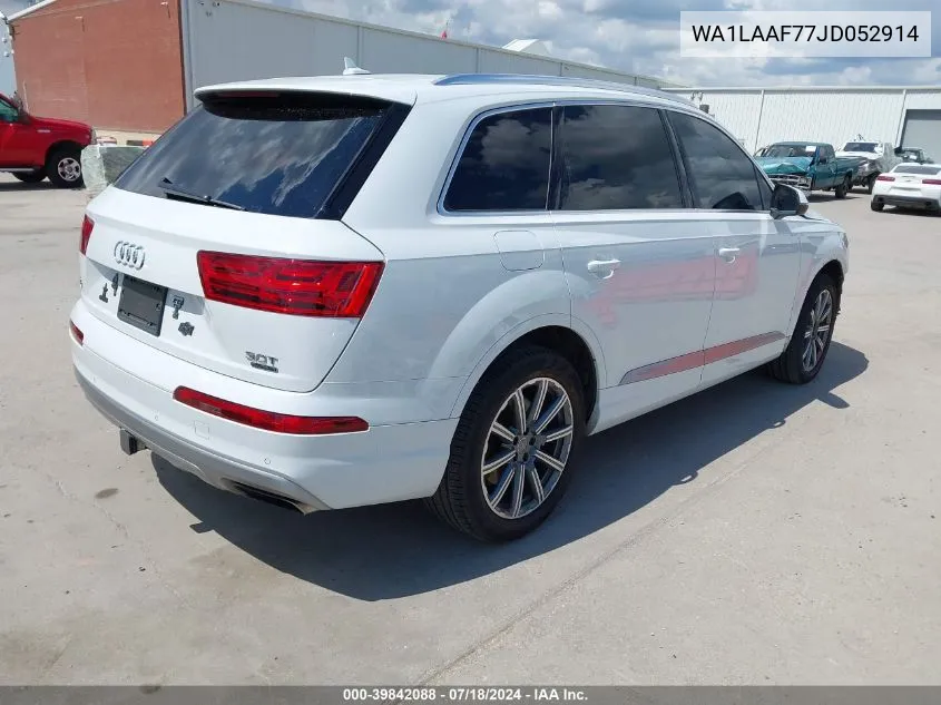 2018 Audi Q7 3.0T Premium VIN: WA1LAAF77JD052914 Lot: 39842088