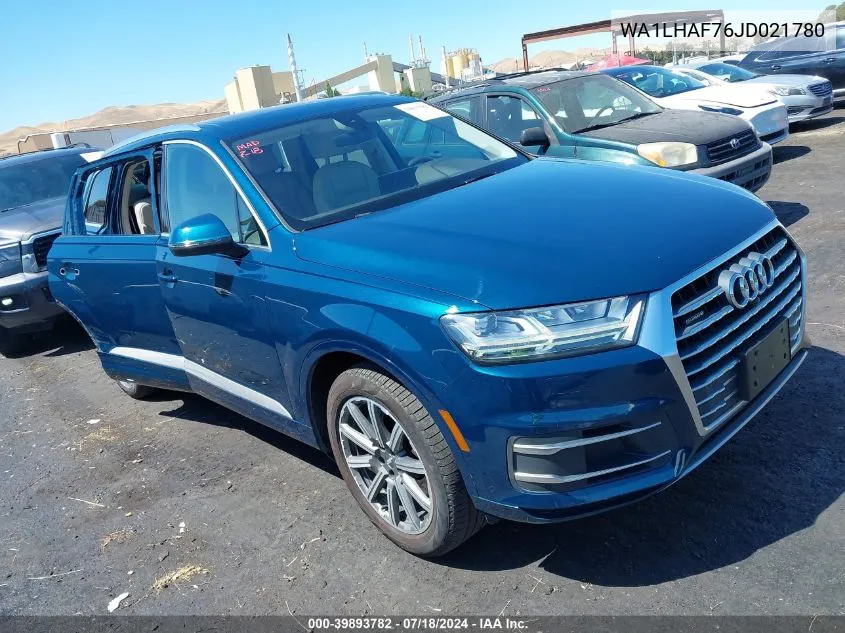 2018 Audi Q7 2.0T Premium VIN: WA1LHAF76JD021780 Lot: 39893782