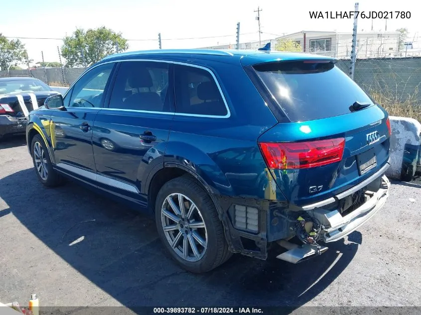 2018 Audi Q7 2.0T Premium VIN: WA1LHAF76JD021780 Lot: 39893782