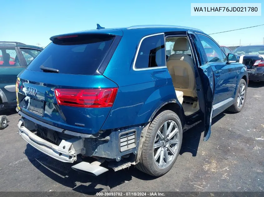 2018 Audi Q7 2.0T Premium VIN: WA1LHAF76JD021780 Lot: 39893782