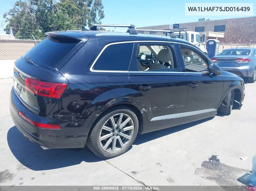 2018 Audi Q7 2.0T Premium VIN: WA1LHAF75JD016439 Lot: 39906925