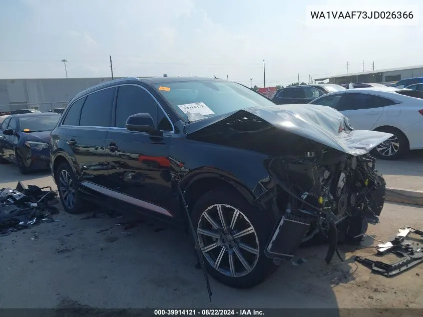 2018 Audi Q7 3.0T Premium VIN: WA1VAAF73JD026366 Lot: 39914121