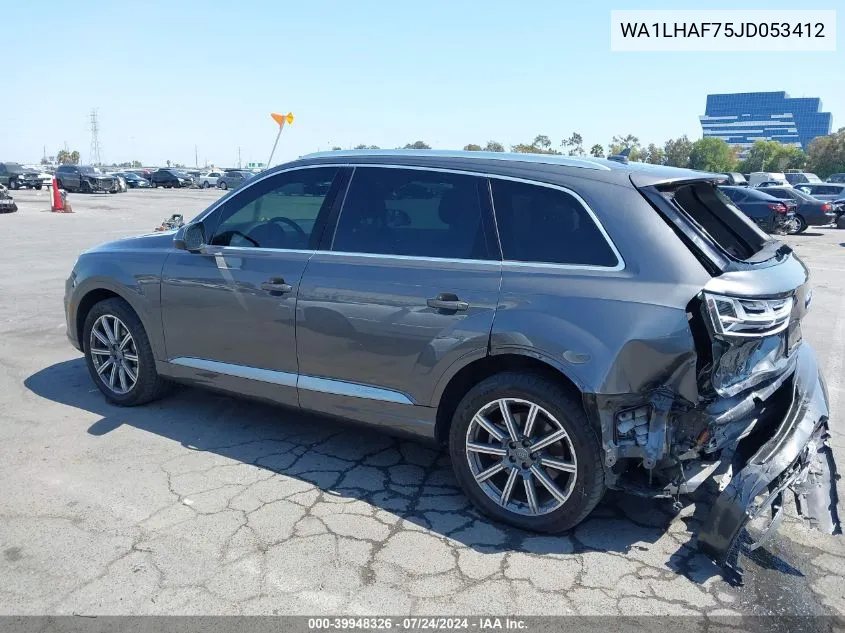 2018 Audi Q7 2.0T Premium VIN: WA1LHAF75JD053412 Lot: 39948326