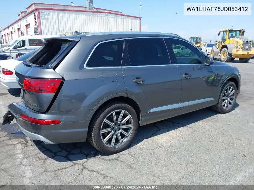 2018 Audi Q7 2.0T Premium VIN: WA1LHAF75JD053412 Lot: 39948326