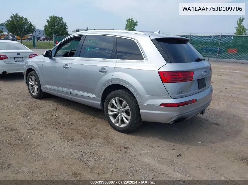 2018 Audi Q7 3.0T Premium VIN: WA1LAAF75JD009706 Lot: 39958087