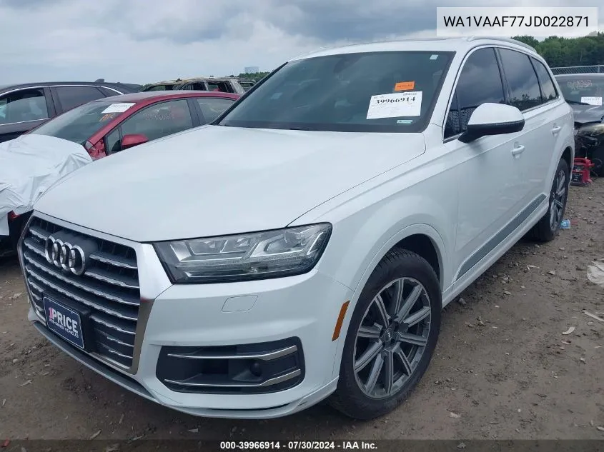 WA1VAAF77JD022871 2018 Audi Q7 3.0T Premium