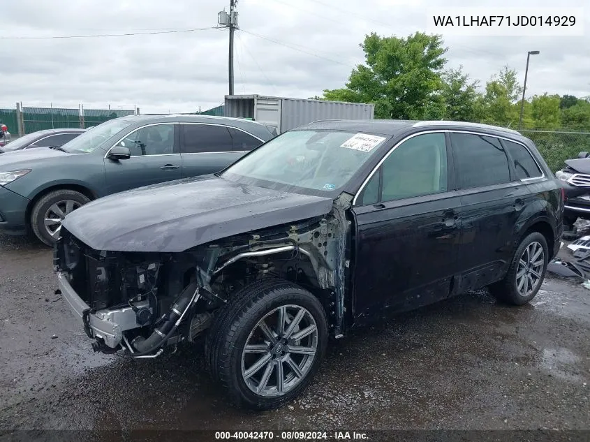 2018 Audi Q7 2.0T Premium VIN: WA1LHAF71JD014929 Lot: 40042470